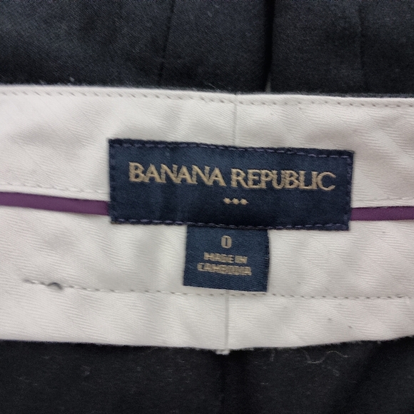 BANANA REPUBLIC pull on work business Black Dressy Slacks size 0 (#1,273) - Picture 2 of 6